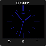 Blue Style clock widget icon