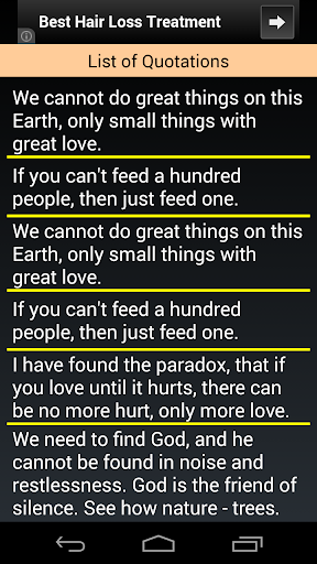 Quotations of Mother Teresa Screen 2