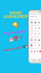 Happy Birthday Stickers GIFs  APK + Mod (Unlimited money) إلى عن على ذكري المظهر