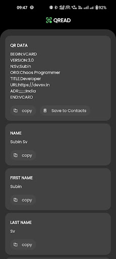 QRead Screen 2
