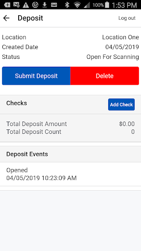 Keystone Bank – Remote Deposit Screen 2