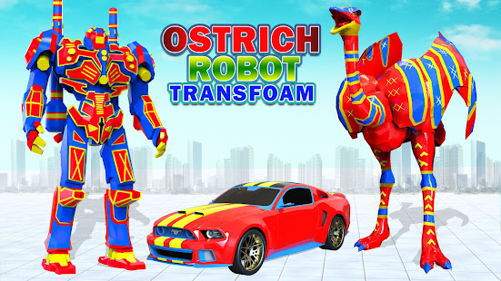 Flying Ostrich Robot Car Transform: Robot Games 1.1 APK + Mod (Unlimited money) untuk android
