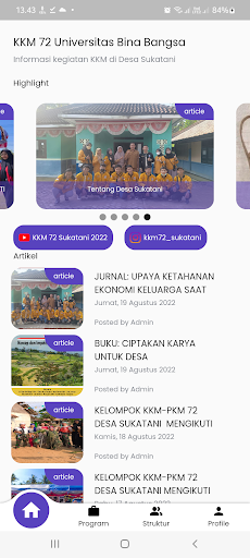 Android application Desa Sukatani App #KKM72UNIBA screenshort