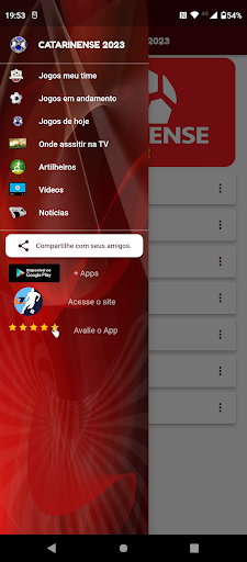Android application Campeonato Catarinense screenshort
