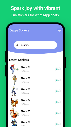 Screenshot of Stickers for chatting - WA