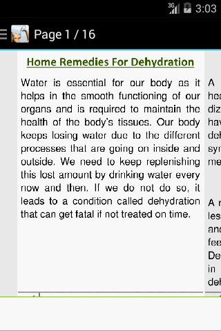 Dehydration Home Remedies Screen 3