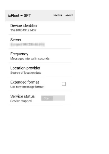 Android application icFleet SPT screenshort