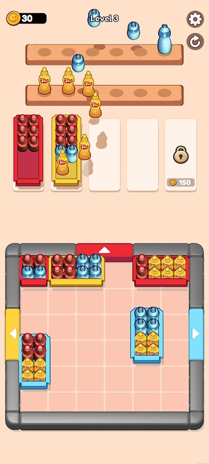 #3. Goods Packing Jam (Android) By: Suremore Games