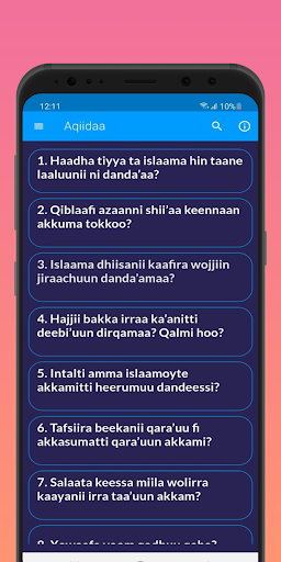 Fataawaa Afaan Oromoo Screen 3