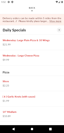 CCs Pizza To Go Screen 3