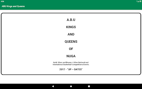 ABU Kings and Queens of NUGA