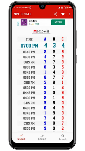 NPL PB RESULT Screen 2