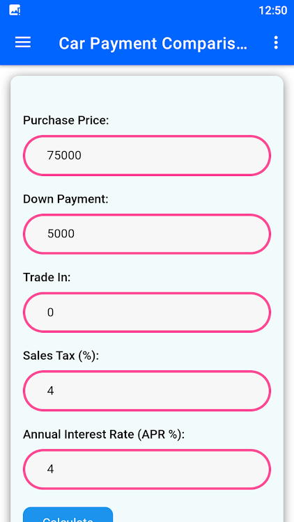 Car Payment Calculator - 10 - (Android)