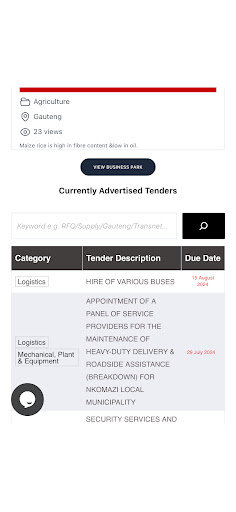 Tender24 Screen 2