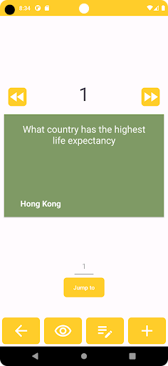 StudyGuide: Flashcard Studying Screen 2