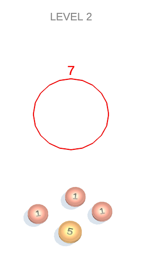 Android application Coin Puzzle: Sort, Sum & Stack screenshort