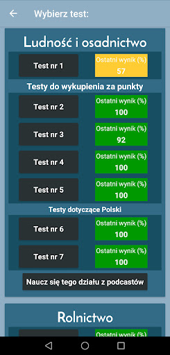 Testy maturalne z geografii Screen 2