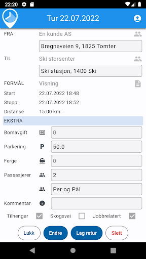 BilBuddy: elektronisk kjørebok Screen 3