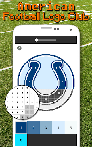 American Football Logo Color By Number - Pixel Art 7.0 screenshots 1
