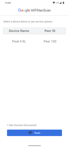 WifiNanScan App Screen 3
