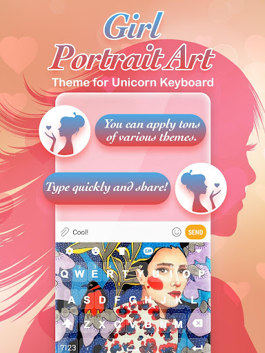 Girl Portrait Art Keyboard The Screenshot 1 - AppWisp.com