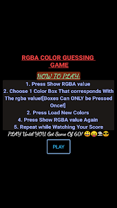 RGB Color Guessing Game