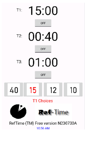 Referee Timer Screen 2