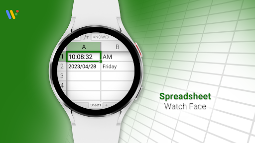 Android application Spreadsheet Watch Face screenshort