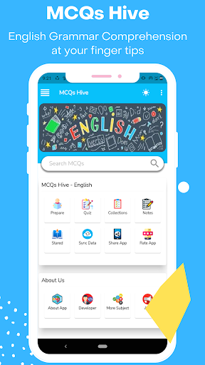 Android application English Grammar MCQs Quiz screenshort