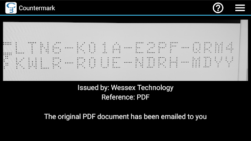 Android application Countermark screenshort