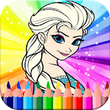 Coloring Reine beauty Queen icon