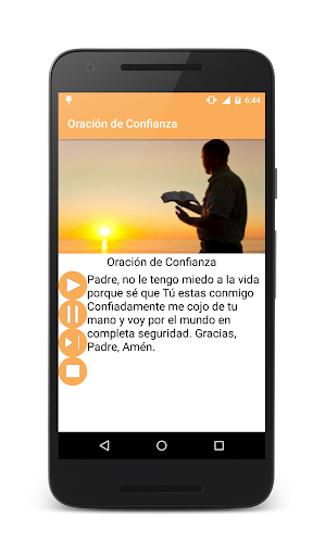 Android application Oración de Confianza screenshort