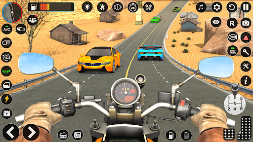 Android application Motorbike Traffic Race Game 3D screenshort