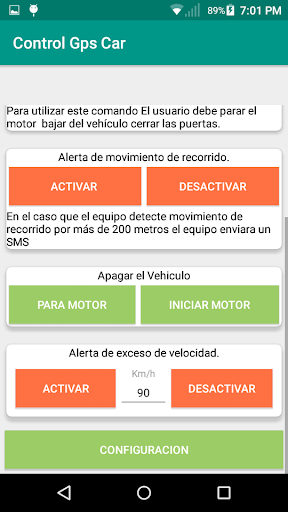 Control localizador GPS Car Screen 2