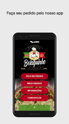 Android application Bolaquinho Pizzaria screenshort