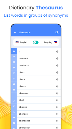 English to Tagalog Dictionary Screen 2