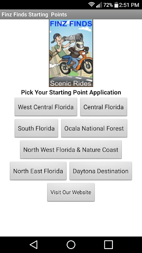 Android application Florida Starting Points screenshort