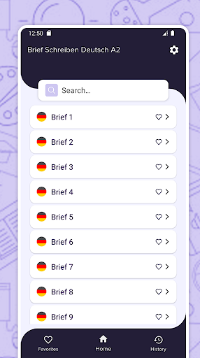 Android application Brief Schreiben Deutsch A2 screenshort