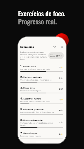 Treino de Concentração Captura de Tela do Aplicativo Android 2