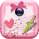 Girly Text on Pictures Deluxe icon