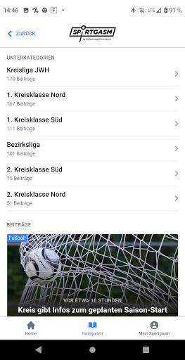 Sportgasm Screen 2