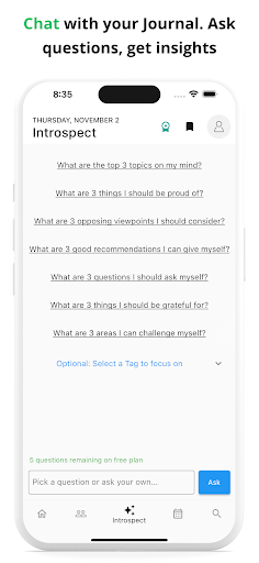 Reflectr AI Journal & Diary Screen 2