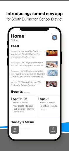 Android application South Burlington Schools screenshort