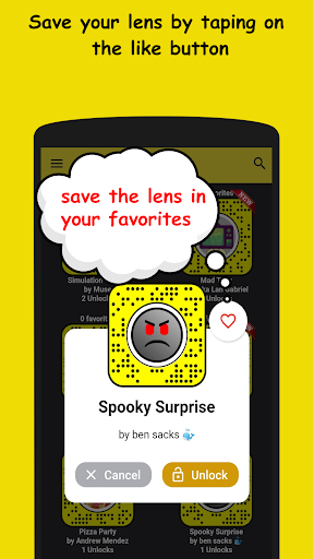 Android application SnapLens For Snapchat screenshort