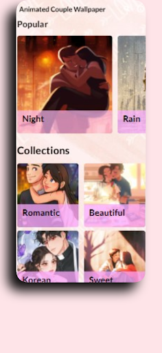 Cute Animated Couple Wallpaper Screen 3