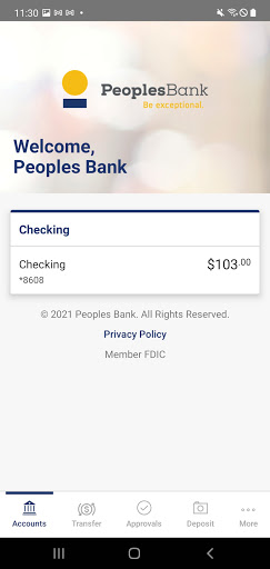 Peoples Bank NC Mobile Screen 3