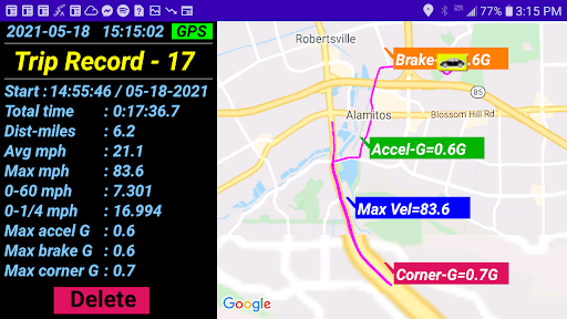 ADD-RT (GPS car trip computer Screen 3