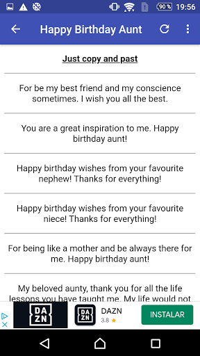 TEXT TO SEND ON BIRTHDAYS Screen 3