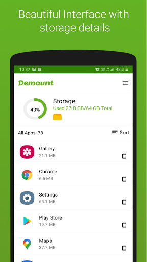 Android application Demount: Uninstall Apps screenshort