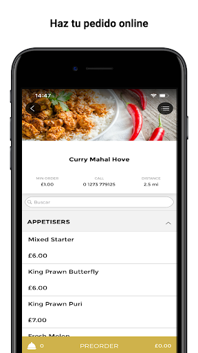Android application Curry Mahal App screenshort